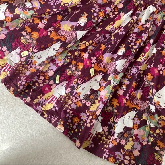 Moomin Forest Print Long Sleeve Kids Dress - Picture 4 of 4